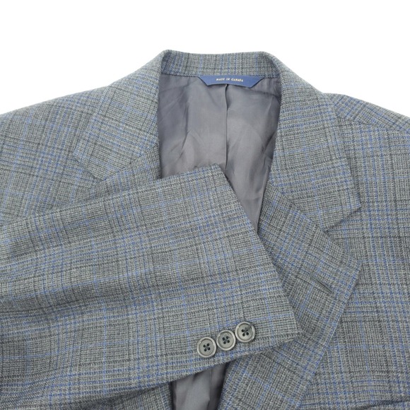 Brooks Brothers Other - Brooks Brothers Men Sport Coat 100% Wool Grey Blue Glen Plaid 42R Madison Blazer